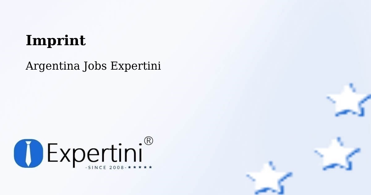 Imprint – Departamento De Añelo - Argentina Jobs Expertini